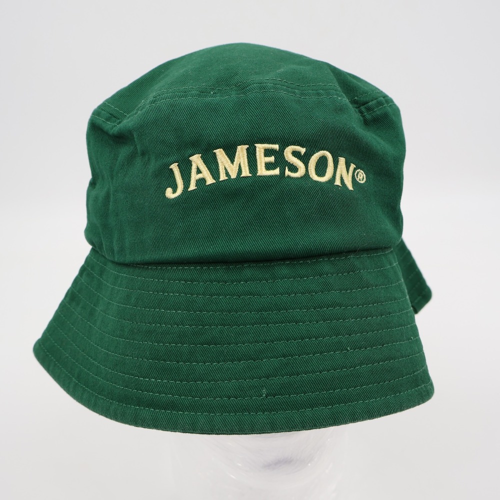 Jameson Bucket Hat Unisex One Size Green Embroidered Irish Whiskey Cotton